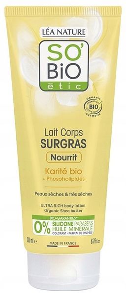 SO'BiO Etic Lait Corps Surgras Karite Mleczko200ml zdjęcie 1