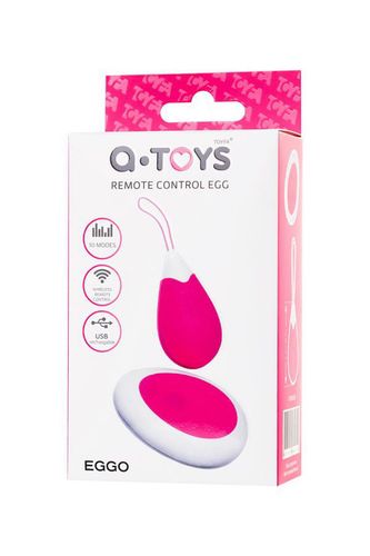 A-Toys, Vibrating Egg With Remote Control, Silicone, Pink And White, 12 Cm na Arena.pl