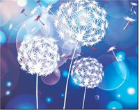 40CM 50CM OBRAZEK ŚCIENNY DMUCHAWCE ABSTRAKCYJNYM TLE DRUK PŁÓTNO OBRAZ