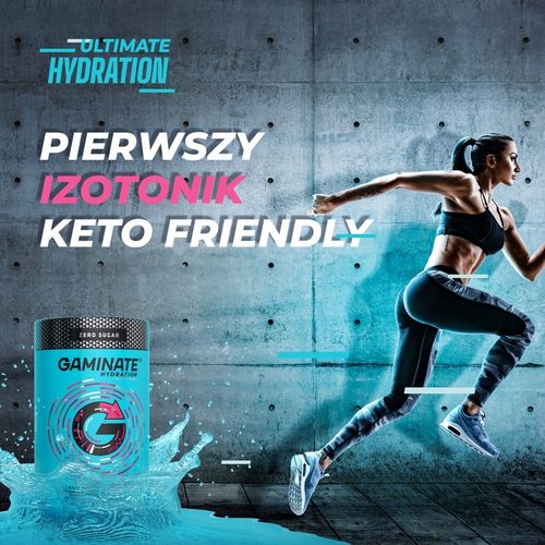 Gaminate Hydration RASPBERRY pierwszy izotonik w proszku bez cukru na Arena.pl