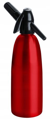 NOWY SATURATOR DO WODY GAZOWANEJ SODOWEJ SYFON Czerwony - 1 litr na Arena.pl