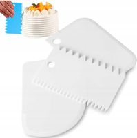 ŁOPATKA SZPATUŁKA DEKORATOR DO CIASTA TORTU DEKORACJE KREM MASA ZESTAW 3szt