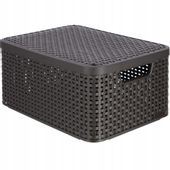 Curver Koszyk Pojemnik Z Pokrywką Do Szafy Brązowy