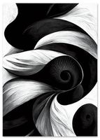 Plakat czarnobiały czarna abstrakcja 30x40 cm