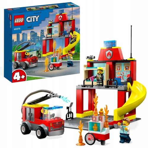 LEGO City Policja Posterunek Radiowóz Motor + Remiza Strażacka Łatwe Klocki na Arena.pl