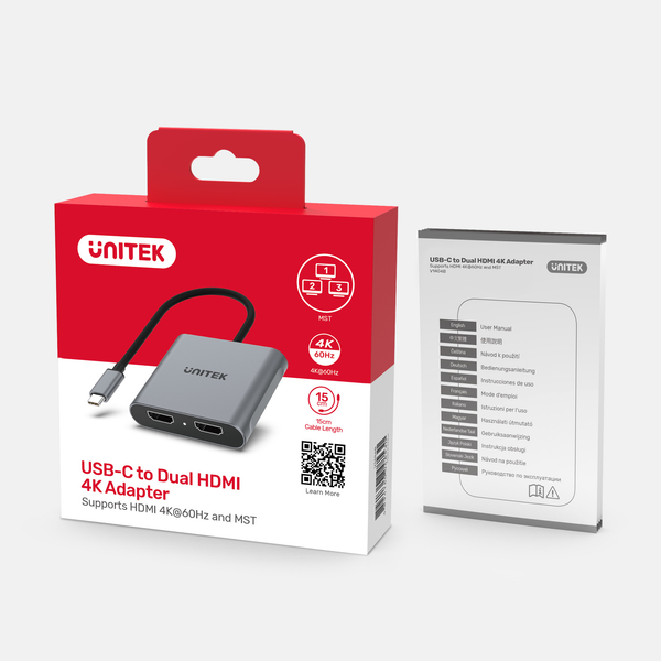 Unitek Adapter USB-C na 2x HDMI 4K MST zdjęcie 9