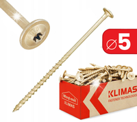 WKRĘTY CIESIELSKIE DO DREWNA TORX 400szt KLIMAS 5x40 mm ŁEB PODKŁADKOWY