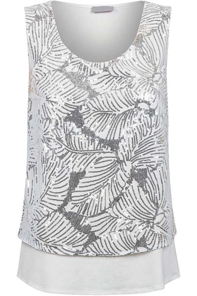 C&A Biała Bluzka, Cekiny - 46 / 3XL zdjęcie 1