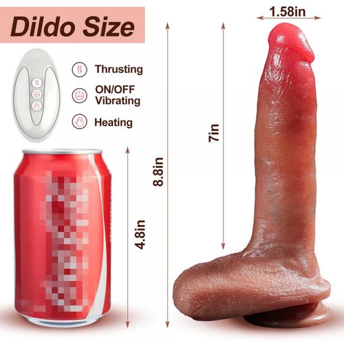 wibrator silicone, 10 vibration modes 7 thrusting function, heating na Arena.pl