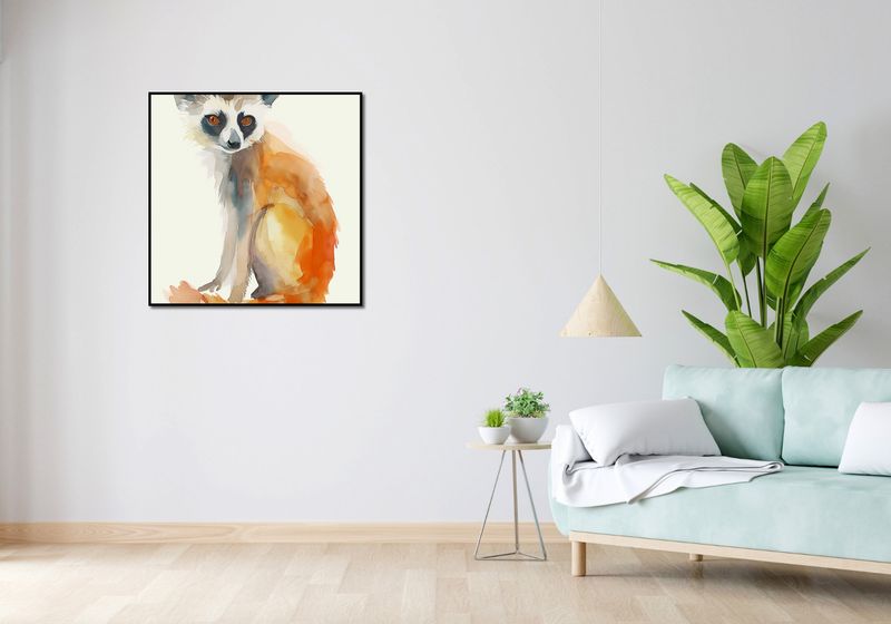 Plakat 80x80cm Lemurek zdjęcie 4