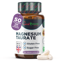 Naturalny Taurynian Magnezu 500mg 100 wegańskich kapsułek Biodostępny