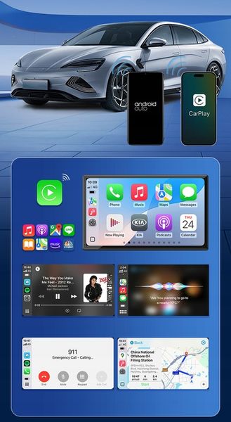 BEZPRZEWODOWY ADAPTER MODUŁ CARPLAY ANDROID AUTO WIFI BLUETOOTH 5.0 zdjęcie 4
