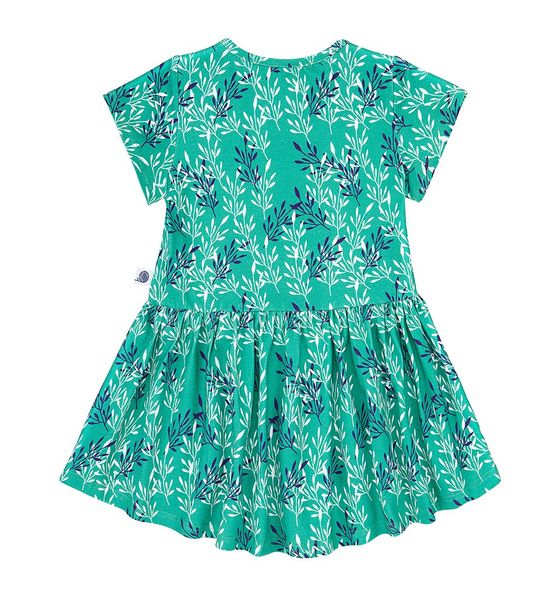 Sukienka z falbanką krótki rękaw, zielona w gałązki dla mamy L/XL na Arena.pl