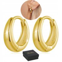 Kolczyki Srebrne PRÓBA KOŁA 925 Zlote OBRĘCZE SREBRO Złoty KÓŁKA 11.5mm