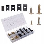 ZESTAW WKRĘTÓW PODKŁADEK DO KAROSERII ZDERZAKA 170 SZT KRAFT&DELE