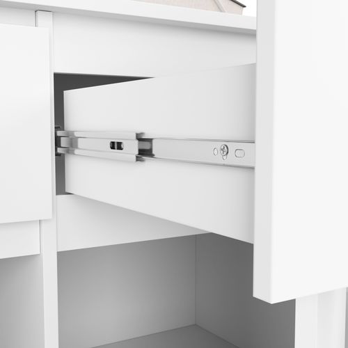 KOMODA K 140 cm 3 DRZWI 3 SZUFLADY BIAŁA na Arena.pl