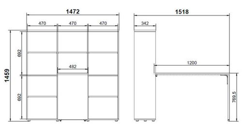 Biurko z regałem Function 174 na Arena.pl