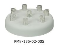 Podsufitka metalowa 8 otworów 135mm kolor biały + przezroczysty