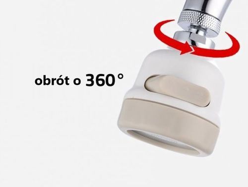 Adapter kranu oszczędzający wodę obrotowa głowica 3 rodzaje strumienia wody na Arena.pl