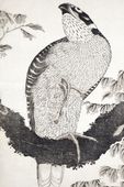 Plakat 30x45cm Bird, Hokusai Japoński Vintage do Salonu