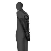 ouch! by shots - regulowana opaska na ramiona z materiału pu, czarna