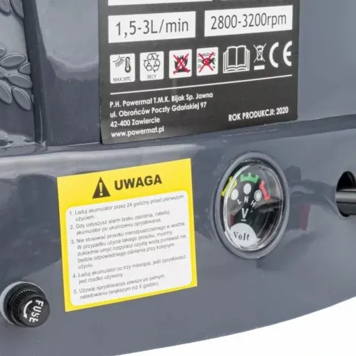 NOWOCZESNY OPRYSKIWACZ AKUMULATOROWY PLECAKOWY CIŚNIENIOWY PM-OA-16T zdjęcie 4