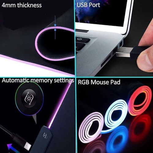 Podkładka pod mysz LED RGB 80 x 30mm na Arena.pl