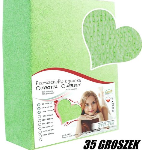 Prześcieradło FROTTE - BAWEŁNA - LUX z Gumką 160x200 POLSKIE na Arena.pl