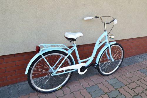 Rower Damski Retro Montemar Miejski Vanessa 26 cali Błękitny Polski na Arena.pl