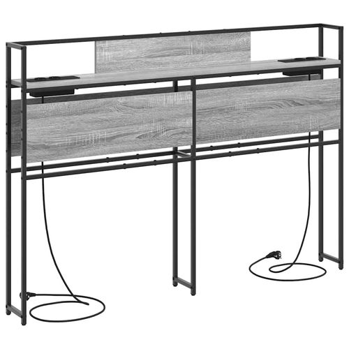 Zagłówek do przechowywania z półką Szary dąb sonoma 140 cm na Arena.pl