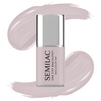 SEMILAC LAKIER HYBRYDOWY 3w1 ONE STEP GLOSSY S610 BARELY PINK 7ml