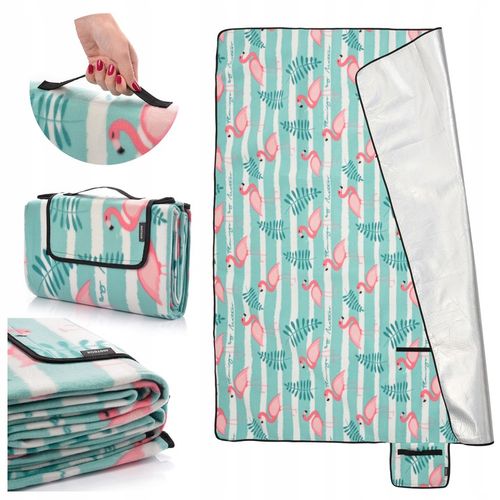 KOC PIKNIKOWY METEOR 150x190 ALU FLAMINGI 3 warstwowy kompaktowy na rzep na Arena.pl