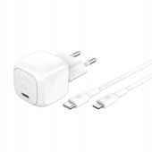 Belkin Ładowarka USB-C PD 30W, mała, biała + kabel Lightning