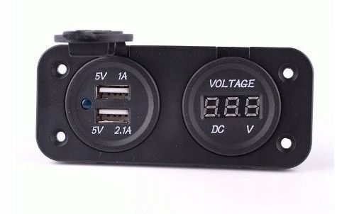 SAMOCHÓD WOLTOMIERZ ŁADOWARKA 2x USB 2A PANEL 2w1 na Arena.pl