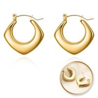 Kolczyki Ze Stali Szlachetnej Platerowane 14K Złotem, Koła Geometryczne