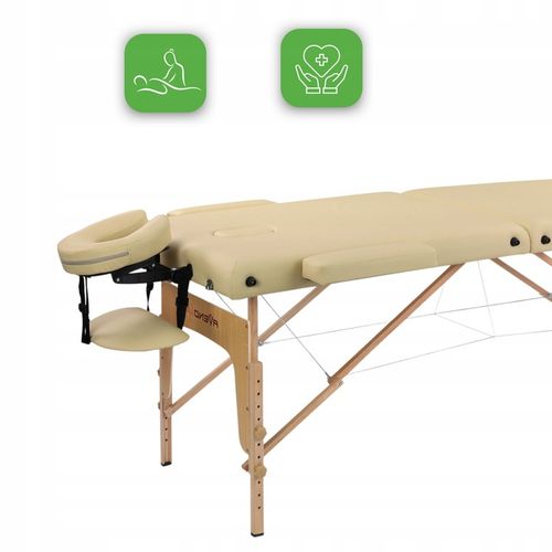 ŁÓŻKO STÓŁ DO MASAŻU SKŁADANY SOFIA LIGHT WYSOKI KOMFORT PIANKA 5CM na Arena.pl