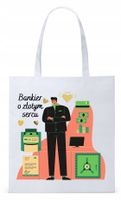 Torba Biała Eco Shopper Dla Bankiera Prezent Z Nadrukiem Ze Zdjęciem