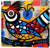 Obraz 100x100cm Ptak Na Wznak