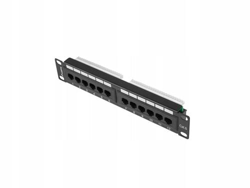 Patch panel Lanberg PPU6-9012-B 12 port 1U 10" kat.6 czarny na Arena.pl