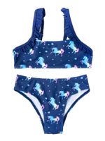 Kostium kąpielowy dziecięcy dwuczęściowy jednorożce 104-110 YOCLUB