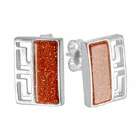 SREBRNE KOLCZYKI PIASEK PUSTYNI SREBRO PRÓBY 925