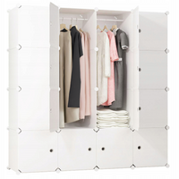 SZAFA MODUŁOWA GARDEROBA SZAFKA REGAŁ PÓŁKA BIAŁA SZAFA SKŁADANA POJEMNA XL