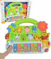 MUZYCZNE ORGANKI PIANINKO Z ODGŁOSAMI ZWIERZĄT KOLOR ZIELONY