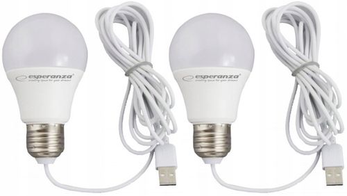 Żarówka LED USB 5W turystyczna podróżna lampka 2sztuki na Arena.pl