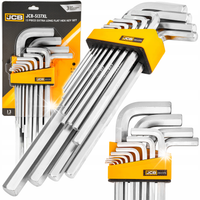 ZESTAW KLUCZE IMBUSOWE WKRĘTAKI JCB IMBUSY CRV DŁUGIE 13el 2-19mm