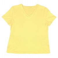 BAWEŁNIANA BLUZKA DEKOLT V DUŻE ROZMIARY OVERSIZE KOSZULKA T-SHIRT