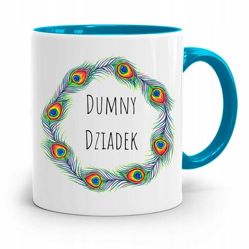 Kubek Błękitny Dzień Dziadka Dumny Dziadek Z Nadrukiem Ze Zdjęciem na Arena.pl