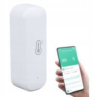 CZUJNIK TERMOMETR I WILGOTNOŚCI WIFI TUYA SMART DOM -20°C DO 60°C BIAŁY