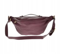 Laura Biaggi - torebka nerka saszetka maxi skóra naturalna bordowy TS107-71