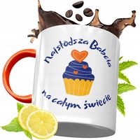 Kubek Pomarańczowy Dla Babci Dzień Babci Prezent Z Nadrukiem Ze Zdjęciem